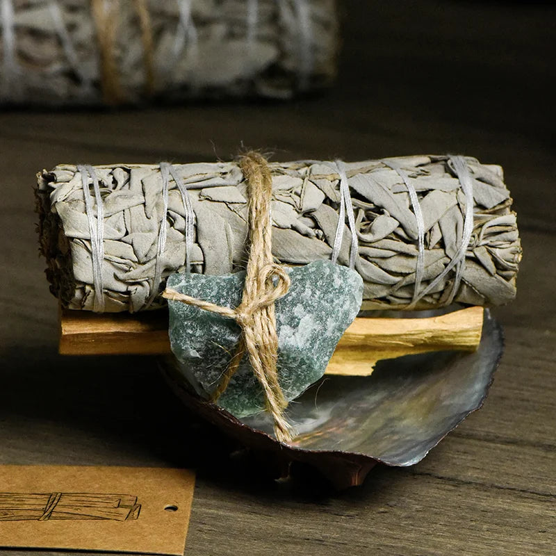 Sage + Palo Santo + Raw Crystals Cleansing & Healing Set