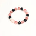 Obsidian & Strawberry Bracelet