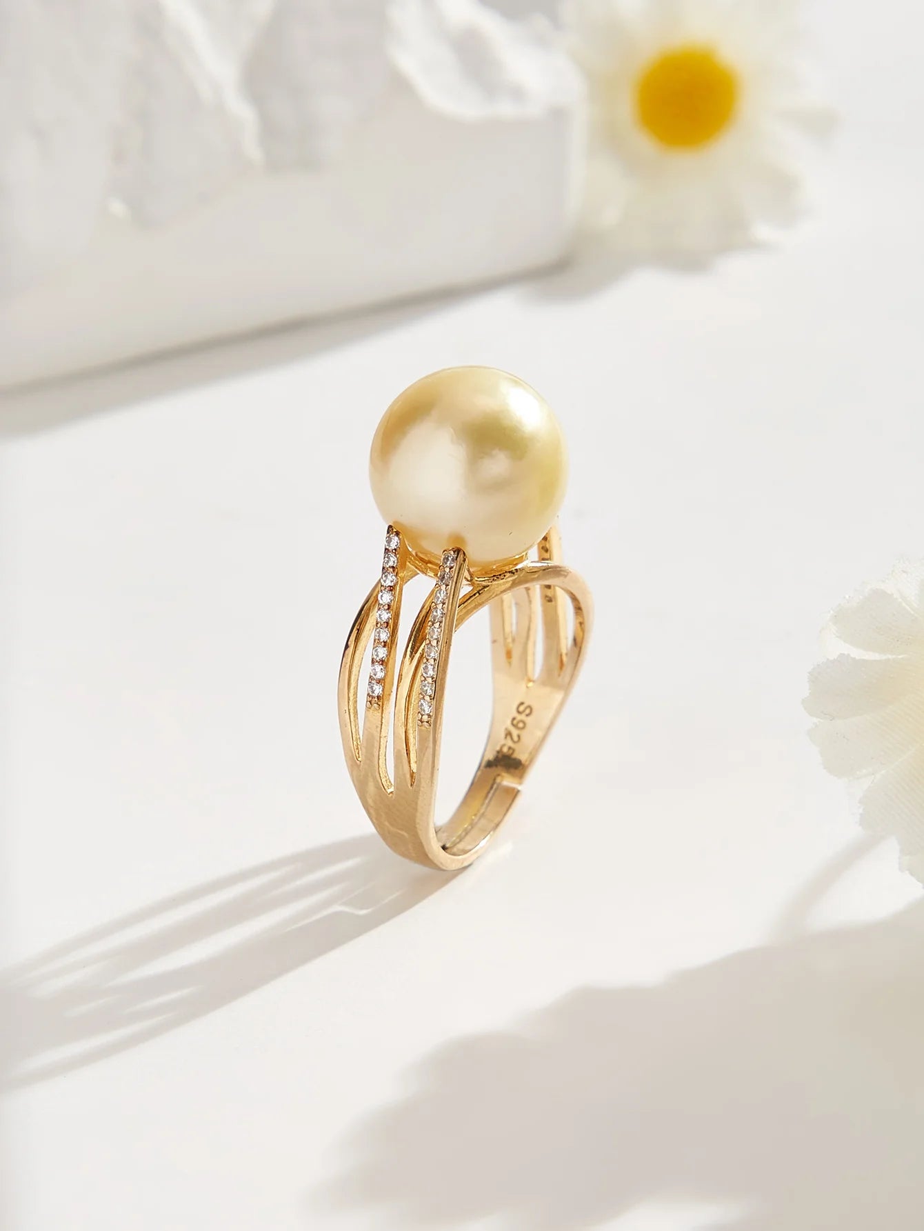 Aurora South Sea Golden Pearl Ring