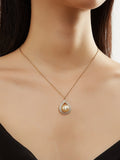 Teardrop South Sea Golden Pearl Pendant Necklace