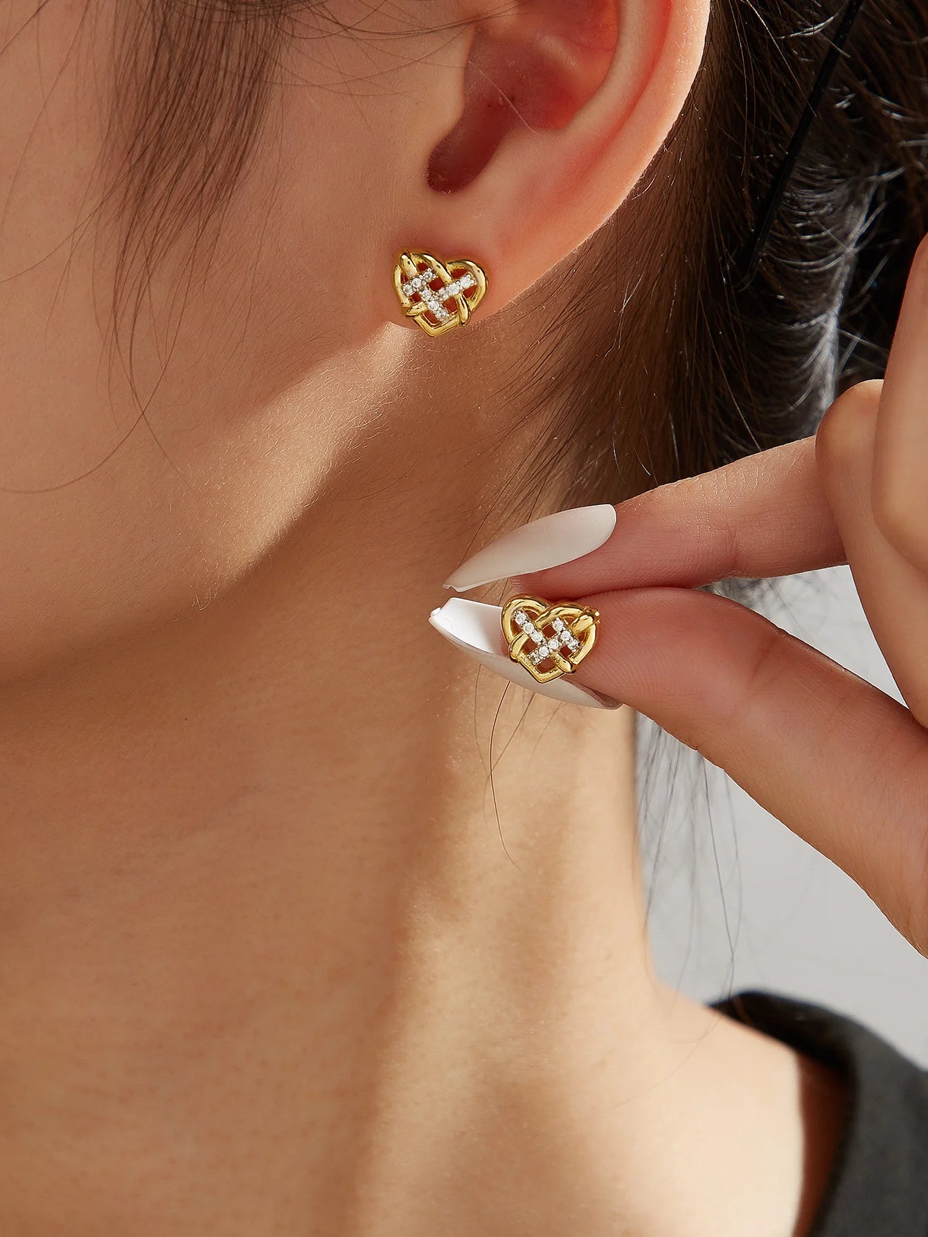 Celtic Knot Heart Studs