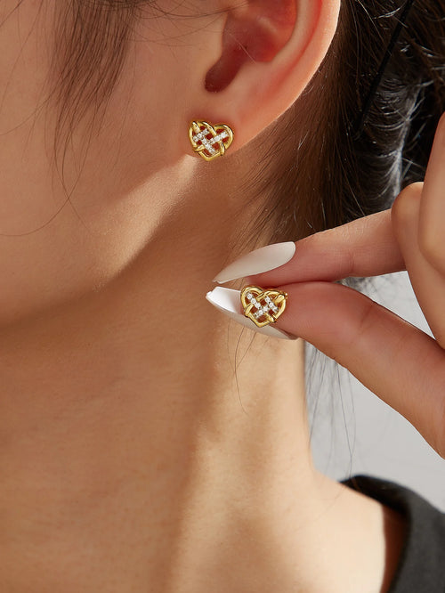 Celtic Knot Heart Studs
