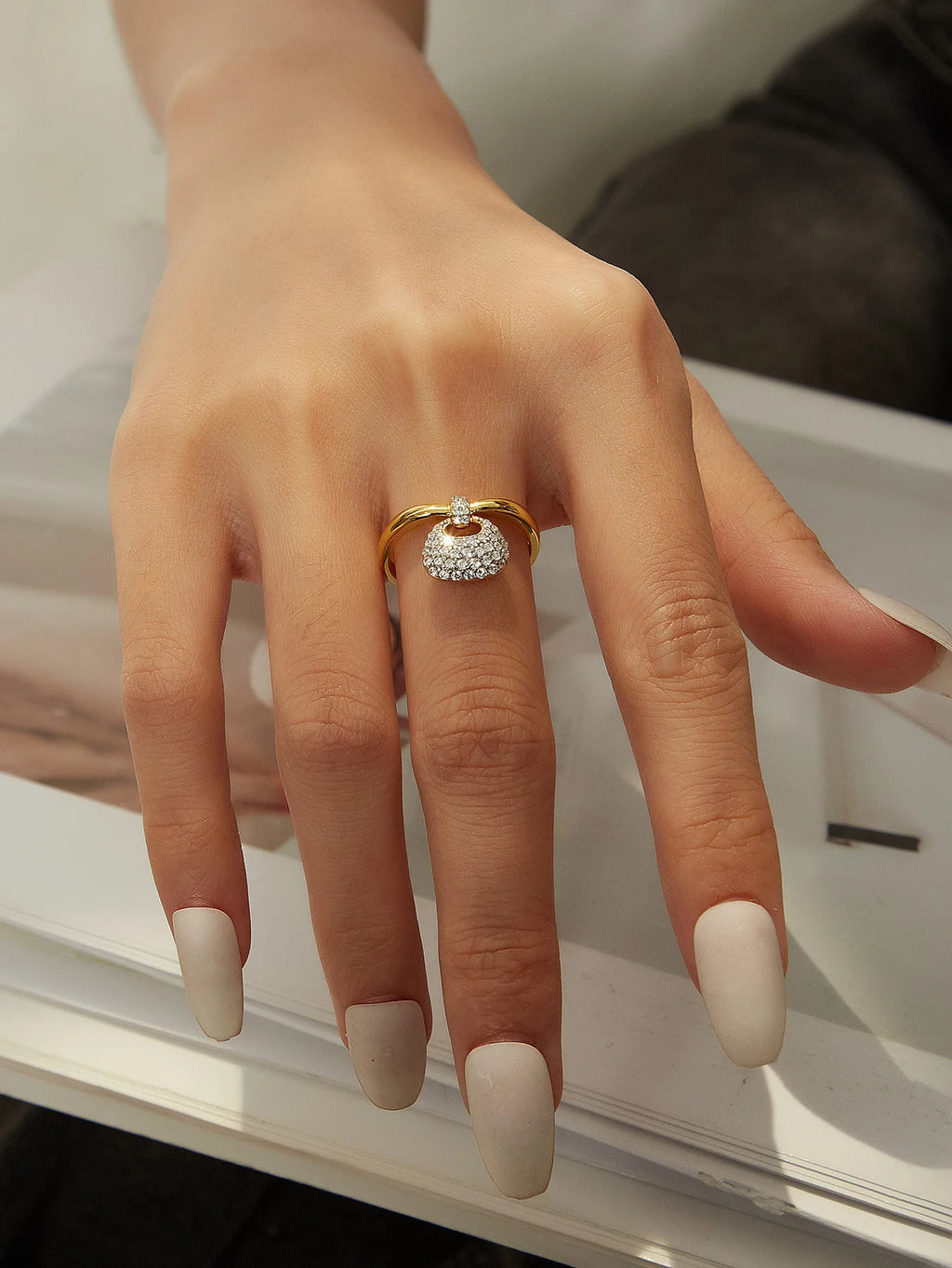 Gilded Pouch Ring