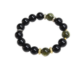 Obsidian & Green Lepidolite Grounding Bracelet